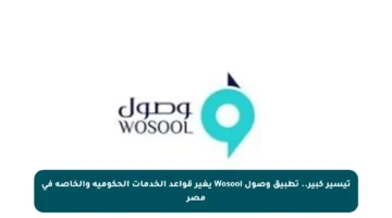 تيسير كبير.. تطبيق وصول Wosool يغير قواعد الخدمات الحكومية والخاصة في مصر